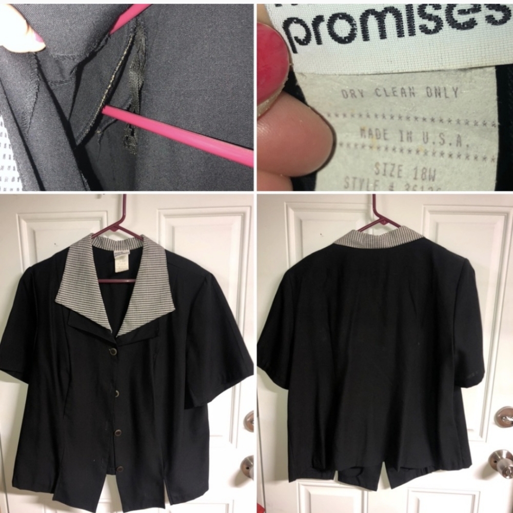 Promise Black Women's Blouse Plus